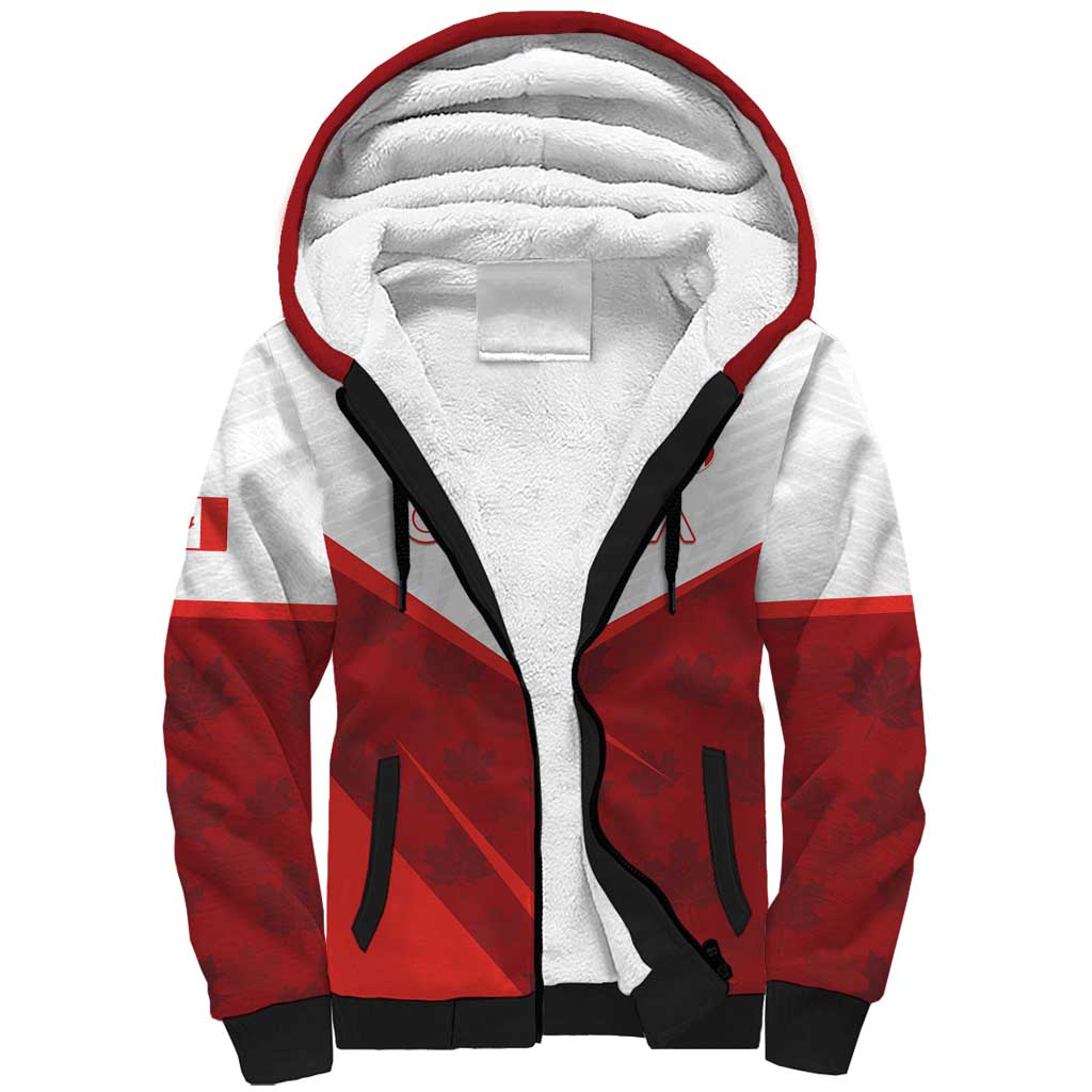 Custom Canada Rugby 2024 Sherpa Hoodie Go Canada Simple Style