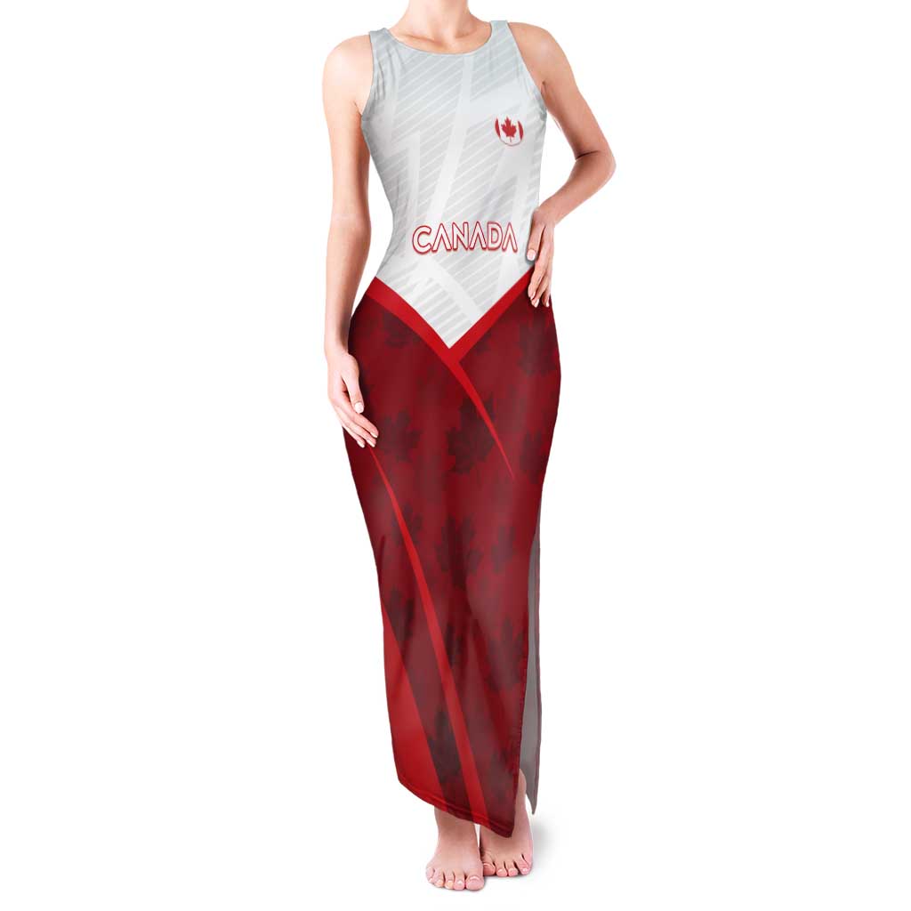 Custom Canada Rugby 2024 Tank Maxi Dress Go Canada Simple Style