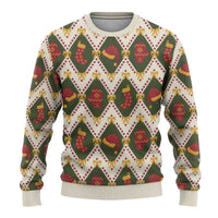 Green Cozy Christmas Argyle Pattern Ugly Christmas Sweater - Wonder Print Shop