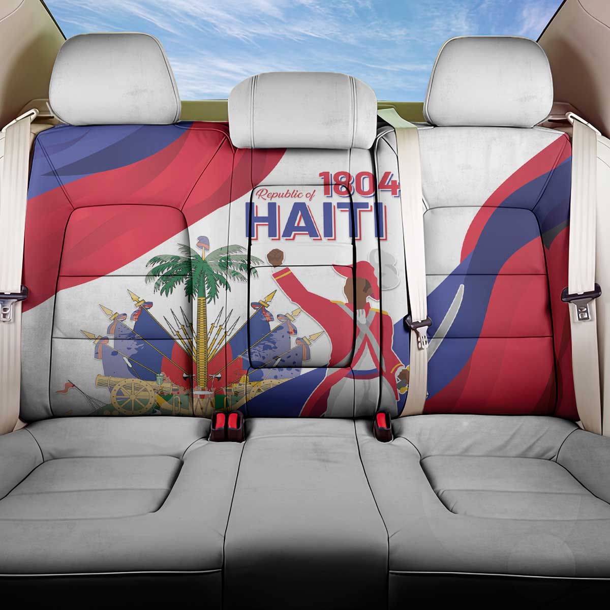 Haiti 221st Anniversary Independence Day Back Car Seat Cover LT05 - Wonder Print Shop