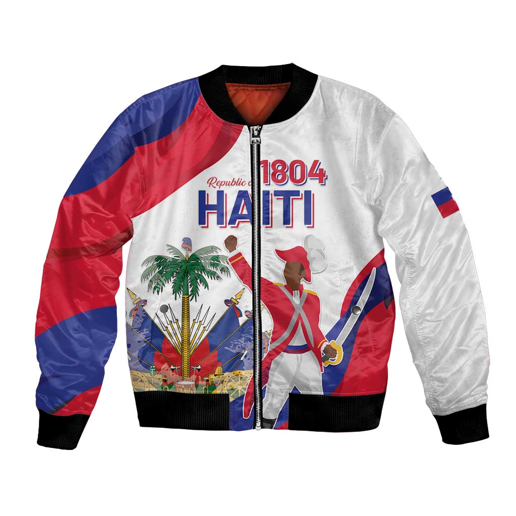 Personalised Haiti 221st Anniversary Independence Day Bomber Jacket LT05 - Wonder Print Shop