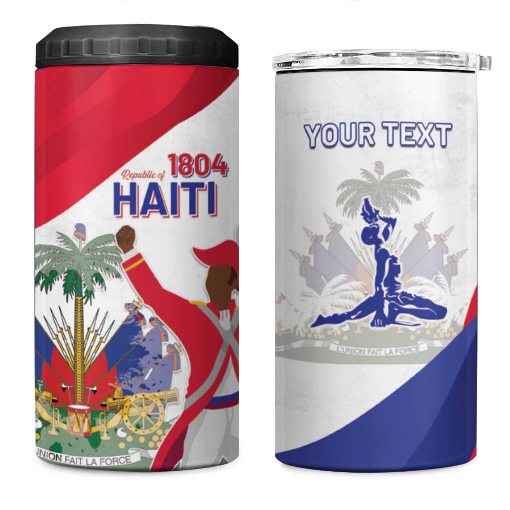 Personalised Haiti 221st Anniversary Independence Day 4 in 1 Can Cooler Tumbler LT05 - Wonder Print Shop