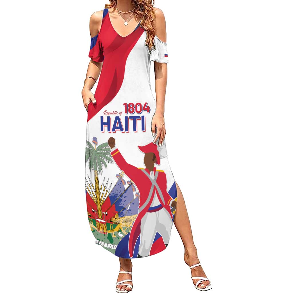 Personalised Haiti 221st Anniversary Independence Day Summer Maxi Dress LT05 - Wonder Print Shop