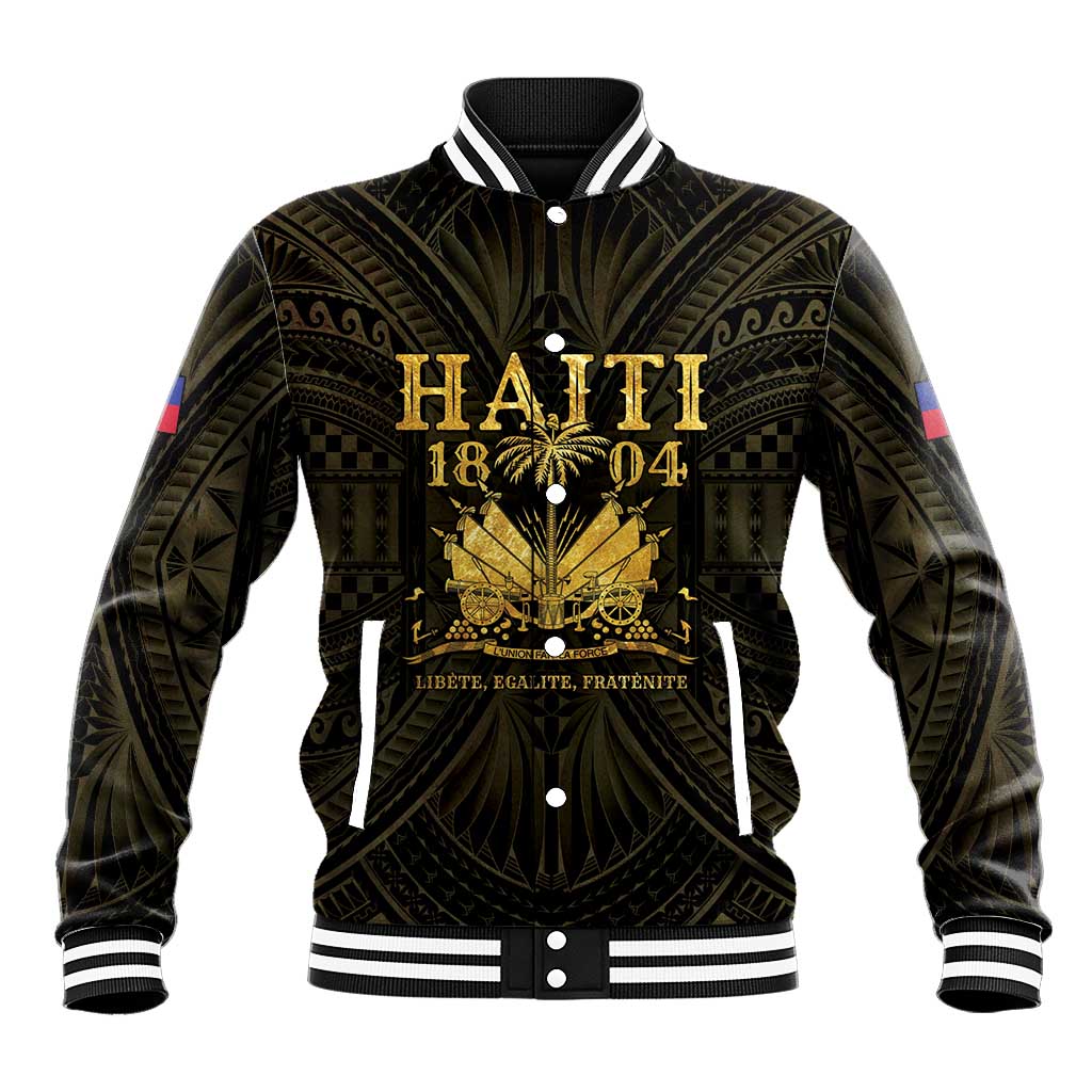 Haiti 1804 Baseball Jacket Polynesian Gold Neg Maron LT05 - Wonder Print Shop