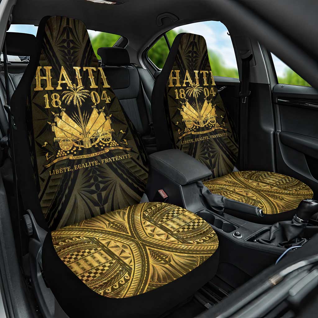 Haiti 1804 Car Seat Cover Polynesian Gold Neg Maron LT05 - Wonder Print Shop