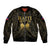 Haiti 1804 Sleeve Zip Bomber Jacket Polynesian Gold Neg Maron LT05 - Wonder Print Shop