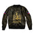 Haiti 1804 Sleeve Zip Bomber Jacket Polynesian Gold Neg Maron LT05 - Wonder Print Shop