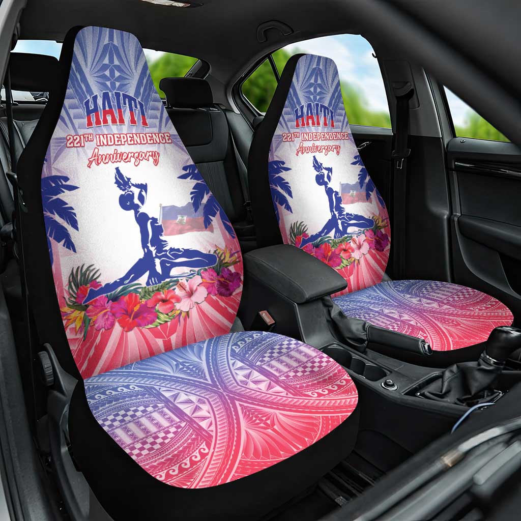 Haiti Independence Day Car Seat Cover Neg Maron Polynesian Style LT05 - Wonder Print Shop