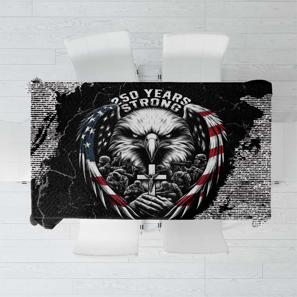 USA 250 Years Strong Tablecloth 4th Of July 2026 Semiquincentennial - Wonder Print Shop