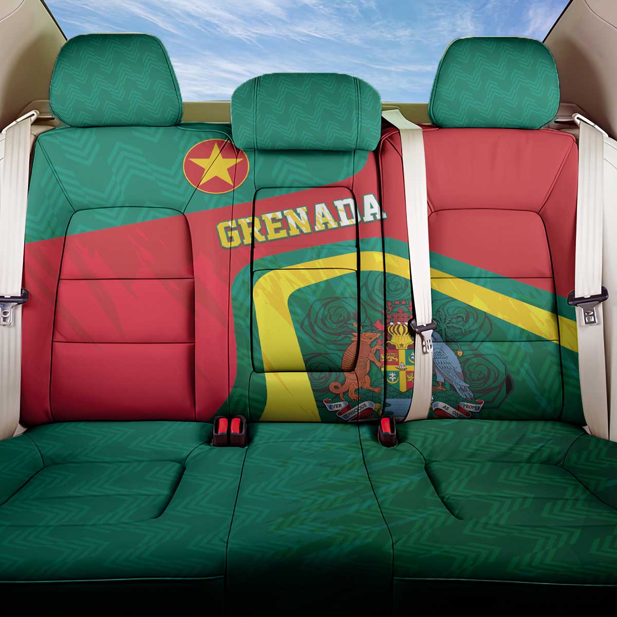 Grenada Back Car Seat Cover Coat Of Arms Unique Style