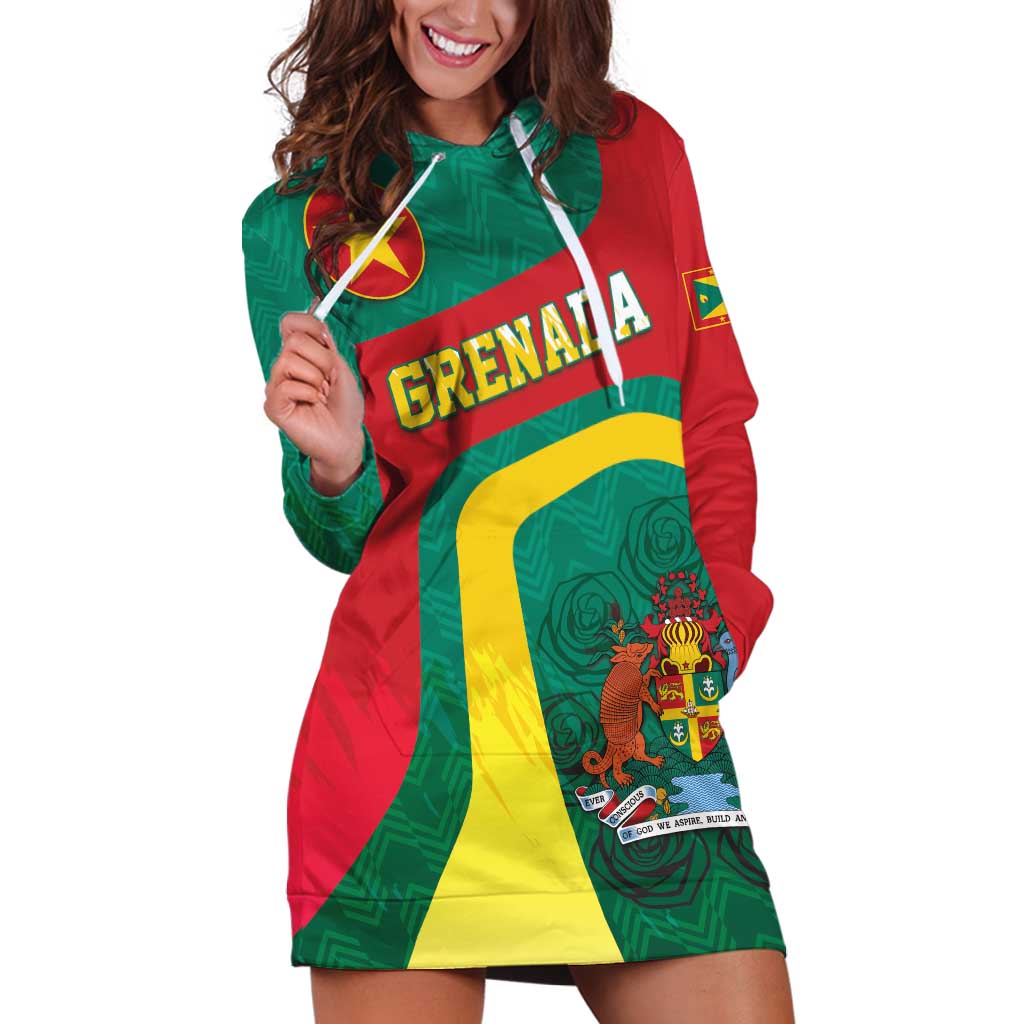 Personalised Grenada Hoodie Dress Coat Of Arms Unique Style