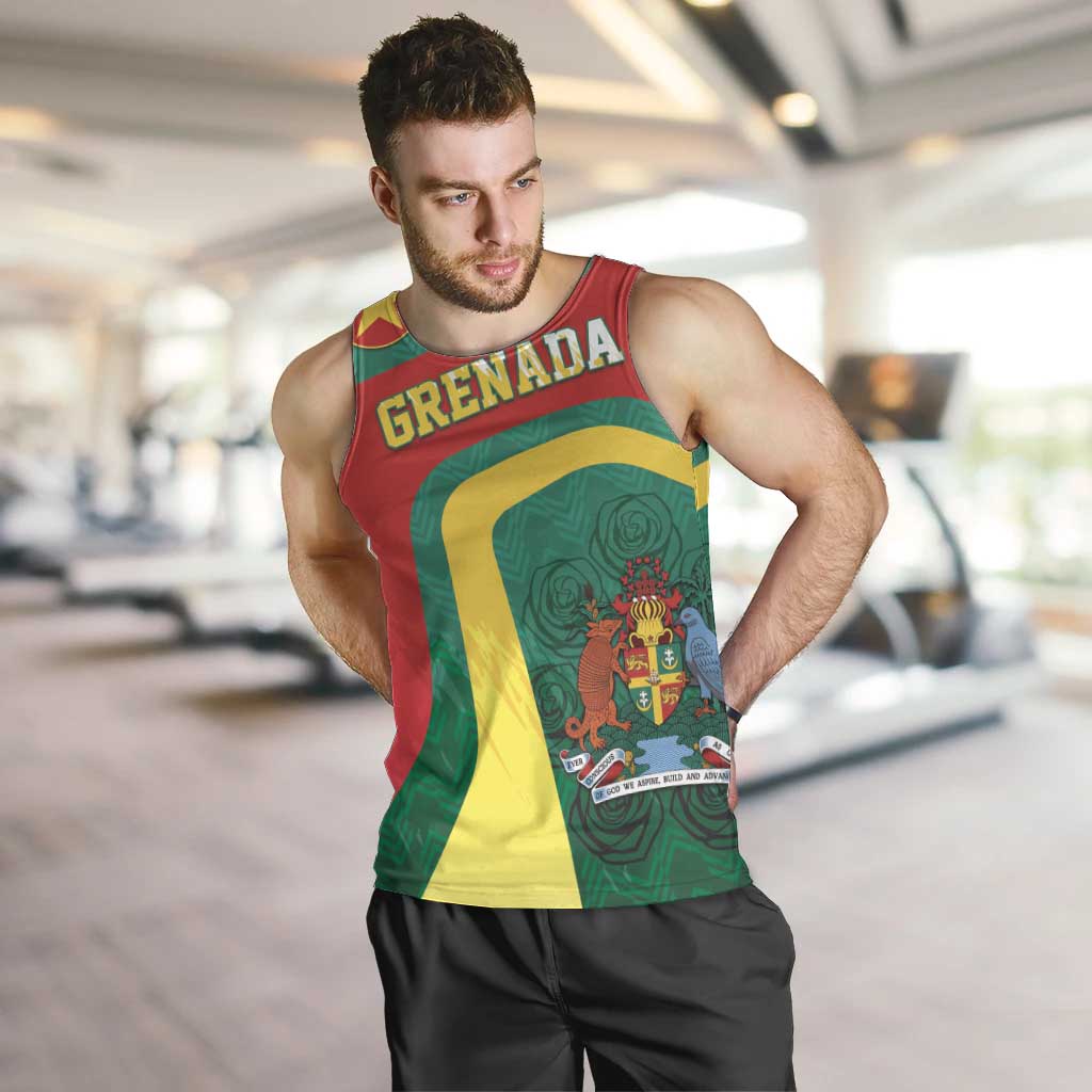 Personalised Grenada Men Tank Top Coat Of Arms Unique Style