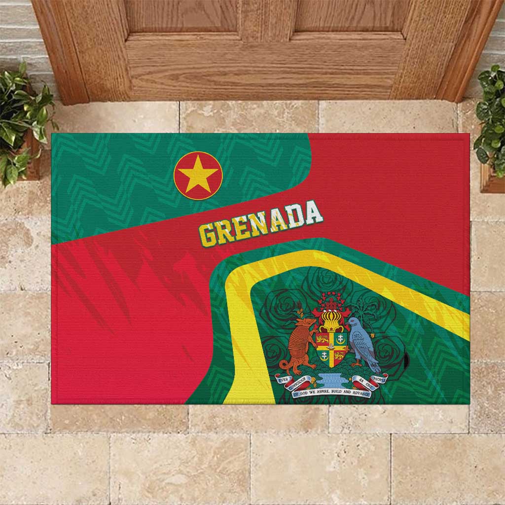 Grenada Rubber Doormat Coat Of Arms Unique Style