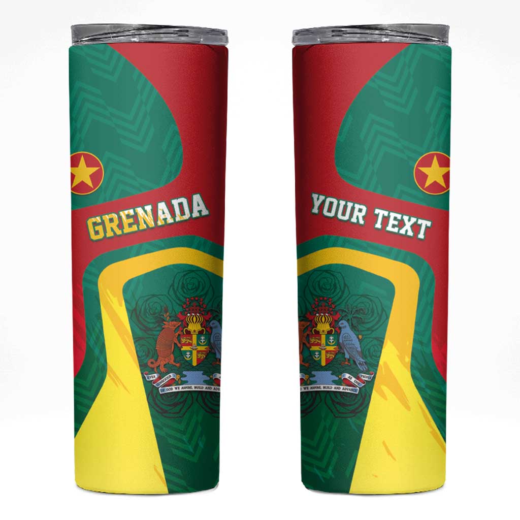 Personalised Grenada Skinny Tumbler Coat Of Arms Unique Style