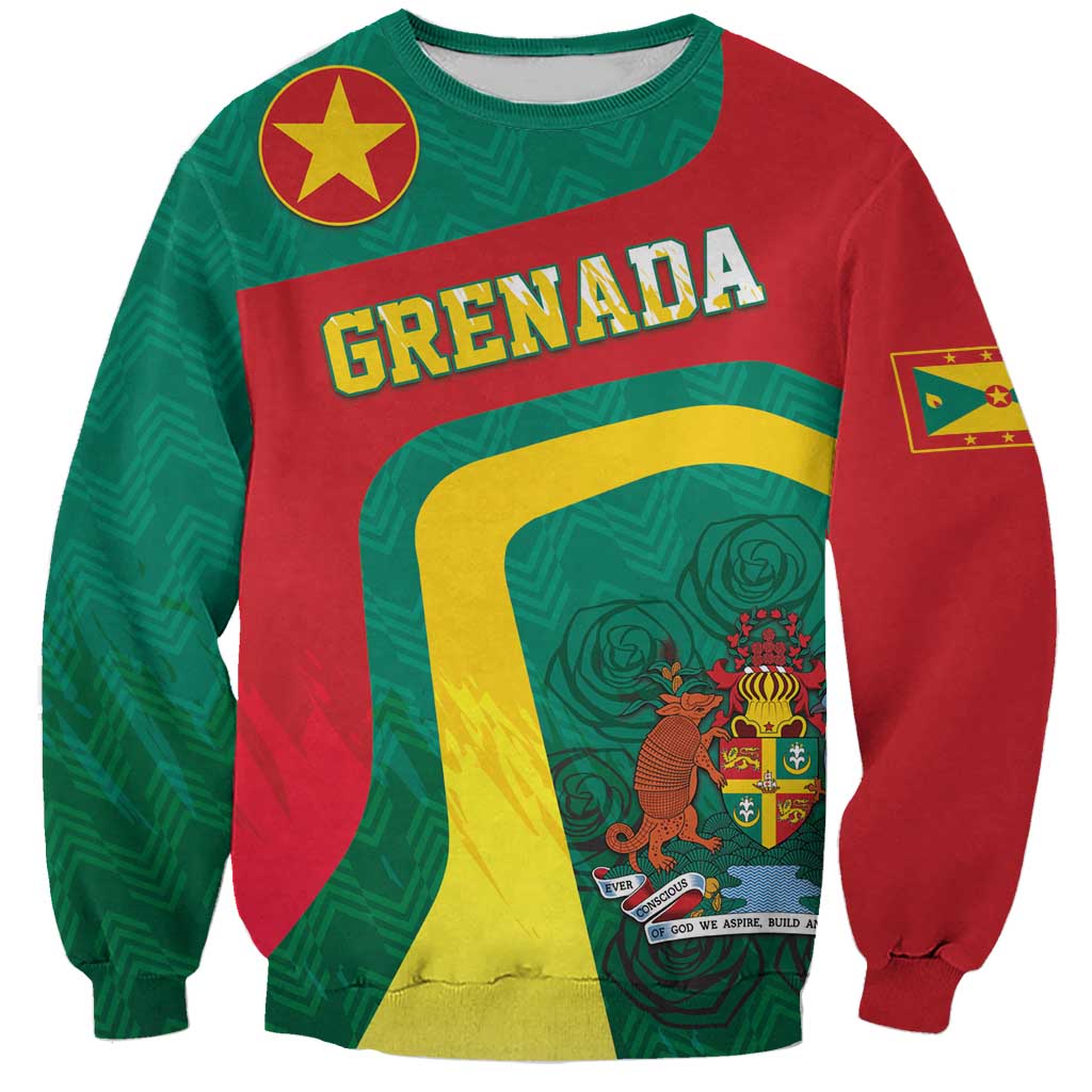 Personalised Grenada Sweatshirt Coat Of Arms Unique Style
