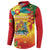 Grenada Button Sweatshirt Gwenad Flag With Heliconia Lobster Claws