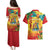 Grenada Couples Matching Puletasi and Hawaiian Shirt Gwenad Flag With Heliconia Lobster Claws