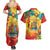 Grenada Couples Matching Summer Maxi Dress and Hawaiian Shirt Gwenad Flag With Heliconia Lobster Claws