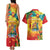 Grenada Couples Matching Tank Maxi Dress and Hawaiian Shirt Gwenad Flag With Heliconia Lobster Claws