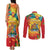 Grenada Couples Matching Tank Maxi Dress and Long Sleeve Button Shirt Gwenad Flag With Heliconia Lobster Claws