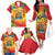 Grenada Family Matching Off The Shoulder Long Sleeve Dress and Hawaiian Shirt Gwenad Flag With Heliconia Lobster Claws