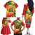 Grenada Family Matching Off The Shoulder Long Sleeve Dress and Hawaiian Shirt Gwenad Flag With Heliconia Lobster Claws