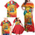 Grenada Family Matching Off Shoulder Maxi Dress and Hawaiian Shirt Gwenad Flag With Heliconia Lobster Claws