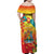 Grenada Family Matching Off Shoulder Maxi Dress and Hawaiian Shirt Gwenad Flag With Heliconia Lobster Claws