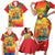 Grenada Family Matching Short Sleeve Bodycon Dress and Hawaiian Shirt Gwenad Flag With Heliconia Lobster Claws