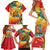 Grenada Family Matching Short Sleeve Bodycon Dress and Hawaiian Shirt Gwenad Flag With Heliconia Lobster Claws