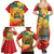 Grenada Family Matching Summer Maxi Dress and Hawaiian Shirt Gwenad Flag With Heliconia Lobster Claws