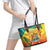 Grenada Leather Tote Bag Gwenad Flag With Heliconia Lobster Claws