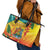 Grenada Leather Tote Bag Gwenad Flag With Heliconia Lobster Claws