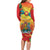 Grenada Long Sleeve Bodycon Dress Gwenad Flag With Heliconia Lobster Claws