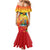 Grenada Mermaid Dress Gwenad Flag With Heliconia Lobster Claws