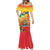 Grenada Mermaid Dress Gwenad Flag With Heliconia Lobster Claws