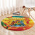 Grenada Round Carpet Gwenad Flag With Heliconia Lobster Claws