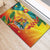 Grenada Rubber Doormat Gwenad Flag With Heliconia Lobster Claws