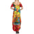 Grenada Summer Maxi Dress Gwenad Flag With Heliconia Lobster Claws