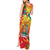 Grenada Tank Maxi Dress Gwenad Flag With Heliconia Lobster Claws