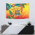 Grenada Tapestry Gwenad Flag With Heliconia Lobster Claws