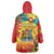 Grenada Wearable Blanket Hoodie Gwenad Flag With Heliconia Lobster Claws