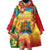 Grenada Wearable Blanket Hoodie Gwenad Flag With Heliconia Lobster Claws