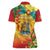 Grenada Women Polo Shirt Gwenad Flag With Heliconia Lobster Claws