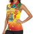 Grenada Women Sleeveless Polo Shirt Gwenad Flag With Heliconia Lobster Claws