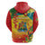 Grenada Zip Hoodie Gwenad Flag With Heliconia Lobster Claws