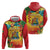 Grenada Zip Hoodie Gwenad Flag With Heliconia Lobster Claws