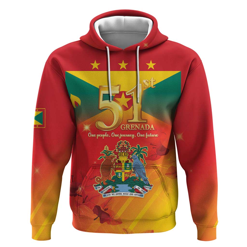 Happy 51st Independence Day Grenada Hoodie One People One Journey One Future