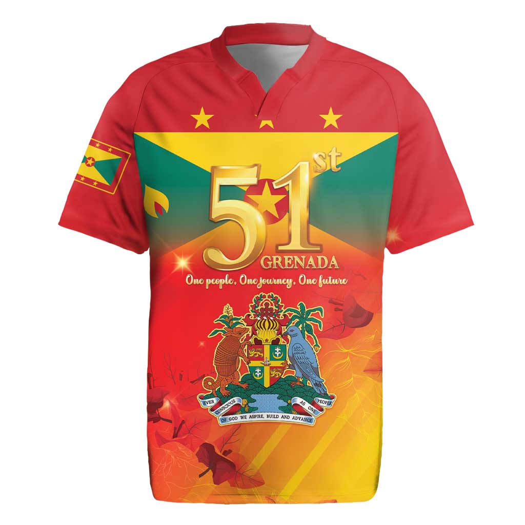 Happy 51st Independence Day Grenada Rugby Jersey One People One Journey One Future