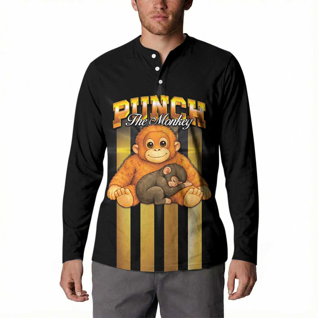Punch The Monkey Button Sweatshirt Team Punch Monkey